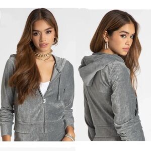 Juicy couture velour crop jacket